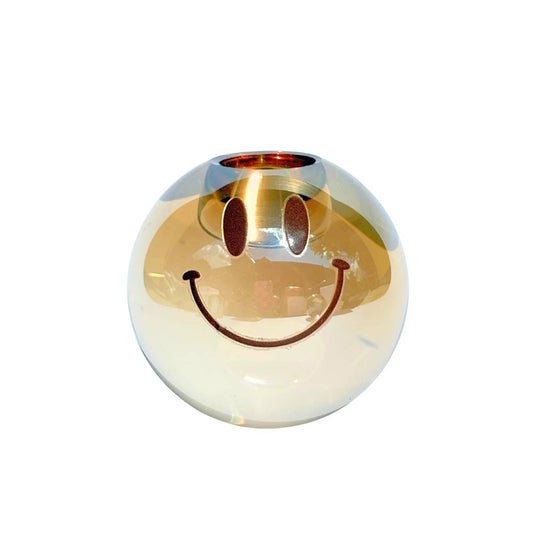 Bougeoir en verre HAPPY