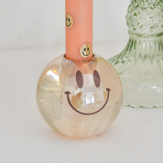 Bougeoir en verre HAPPY