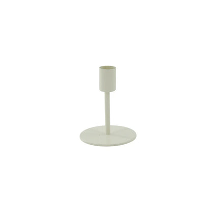 Bougeoir pied rond métal Housevitamin – beige naturel et élégant