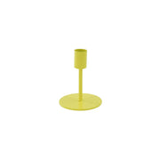 Bougeoir pied rond métal Housevitamin – jaune néon lumineux