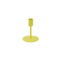 Bougeoir pied rond métal Housevitamin – jaune néon lumineux
