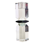 Bougeoir CRISTAL - Translucide / gris