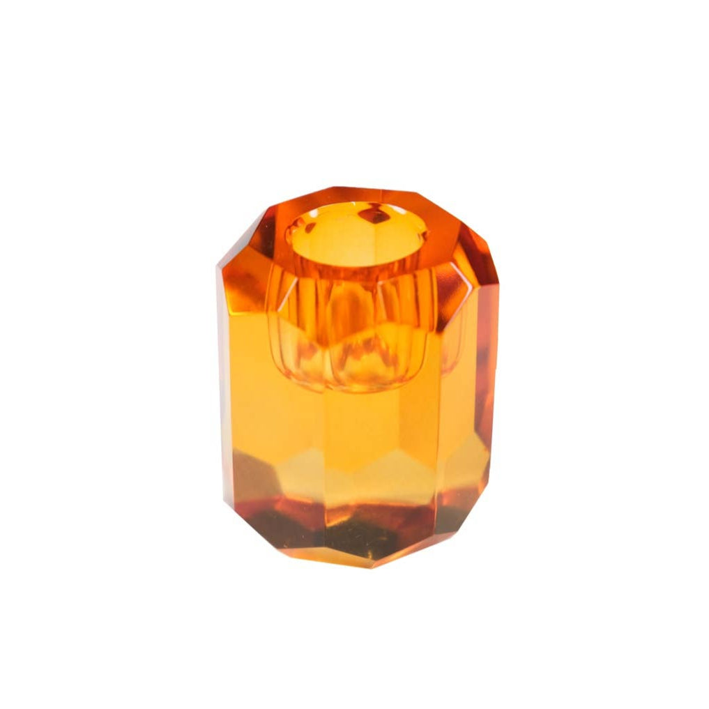 Bougeoir facette - orange