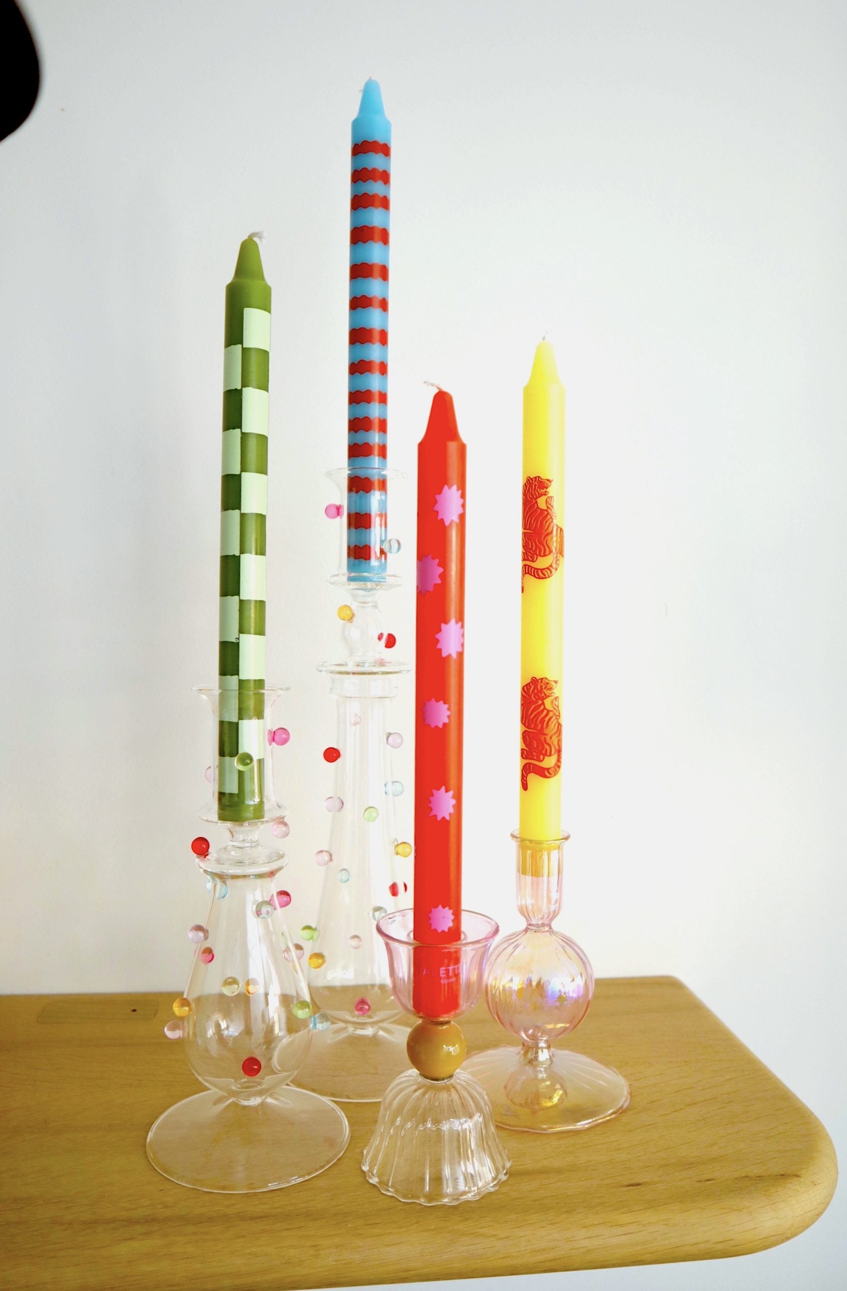 Bougies imprimé COLOUR ME COOL (set de 4)