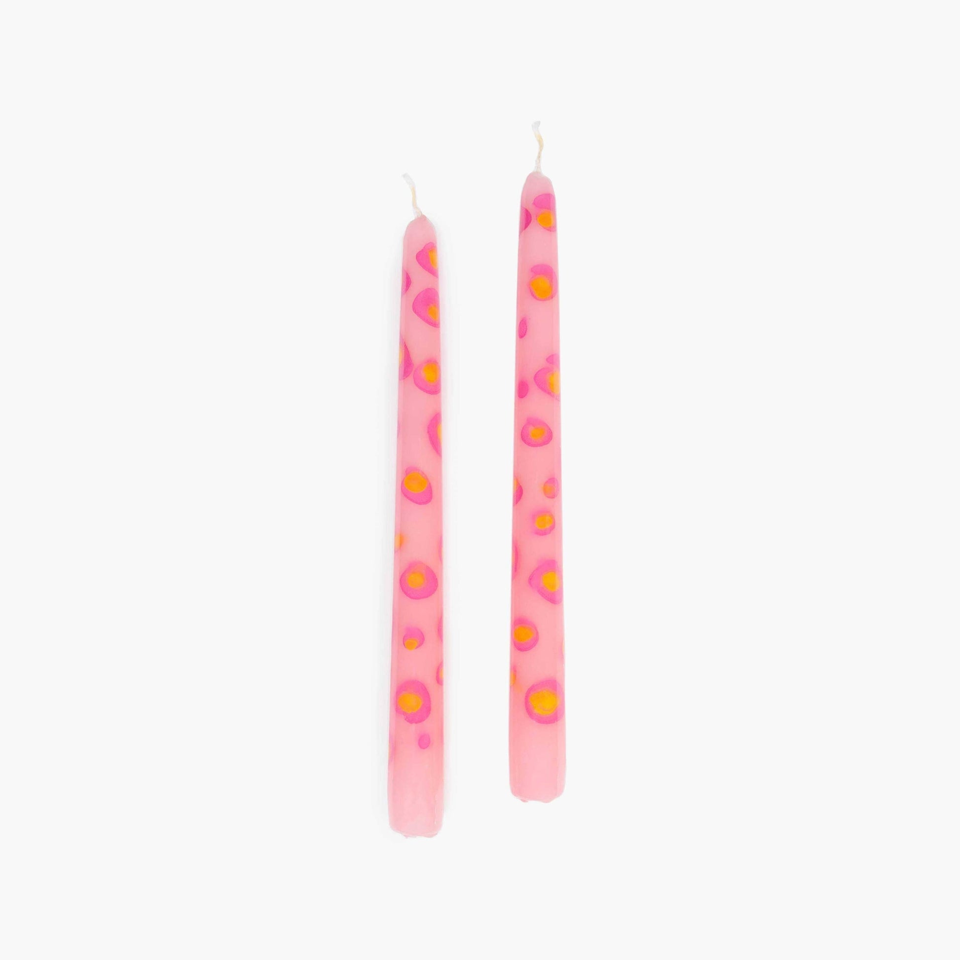 Lot de 2 bougies léopard, rose | BETTINA JANE