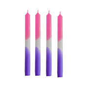 Bougies néon - violet/rose (set de 4)