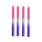 Bougies néon - violet/rose (set de 4)