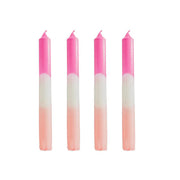 Bougies néon - rose (set de 4)