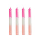 Bougies néon - rose (set de 4)