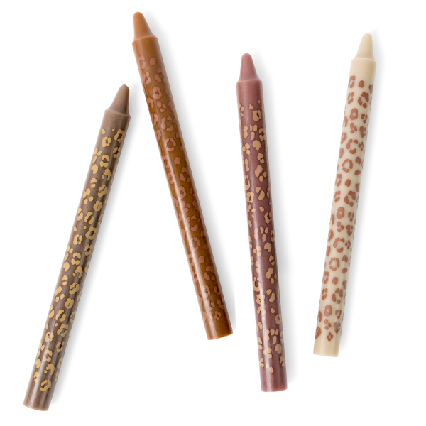 Bougies imprimé WILD ROMANCE (set de 4)