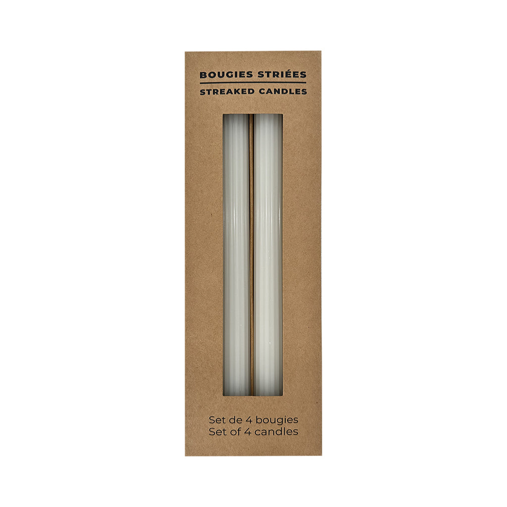 Bougies striées (set de 4)