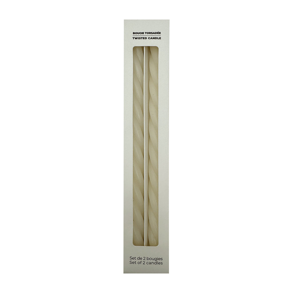 Bougies torsadées longues (set de 2)