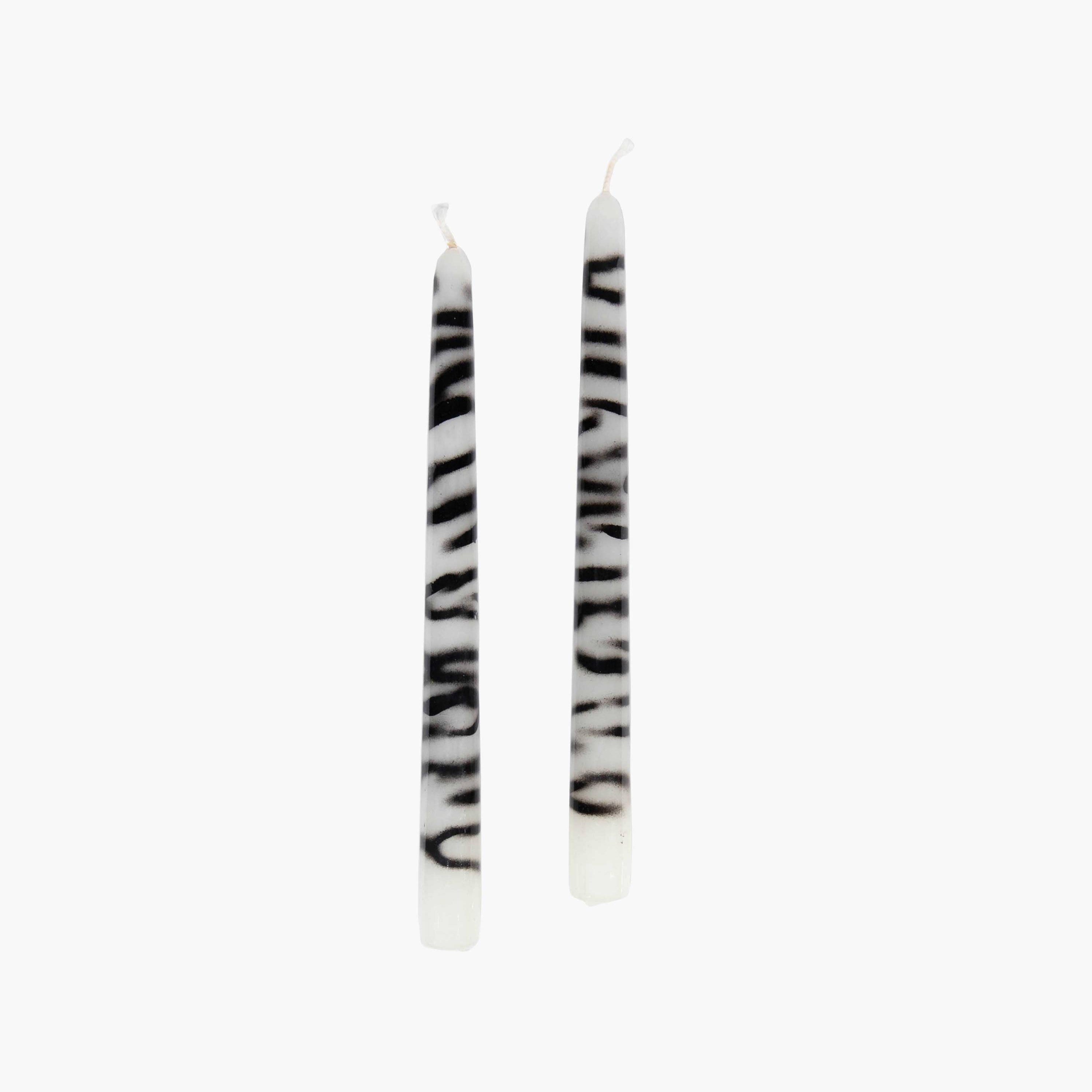 Lot de 2 bougies zebre | BETTINA JANE