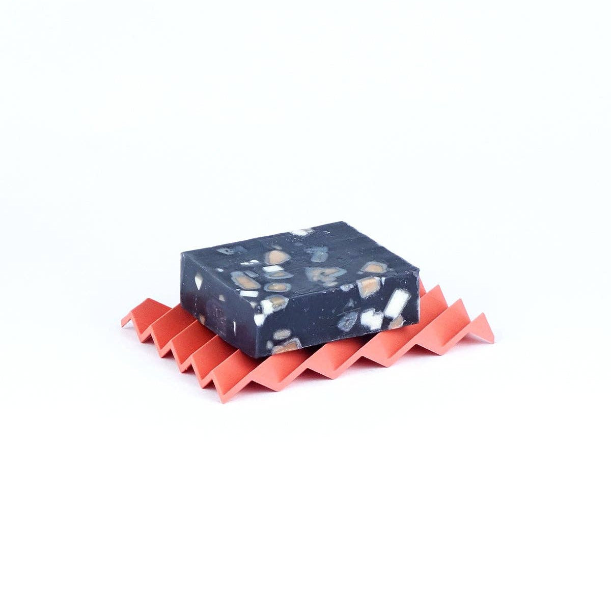 Porte-savon en plastique recyclé – Rouge Corail Cascade