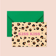 Carte KISS KISS, motif léopard, de MA PETITE VIE.
