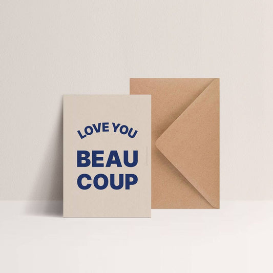 Carte "LOVE YOU beaucoup"