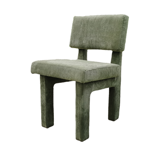 Chaise VICTOR en velours côtelé, kaki, de OPJET PARIS