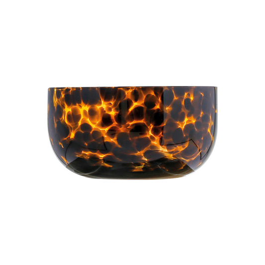 Coupelle en verre moucheté léopard, OPJET PARIS