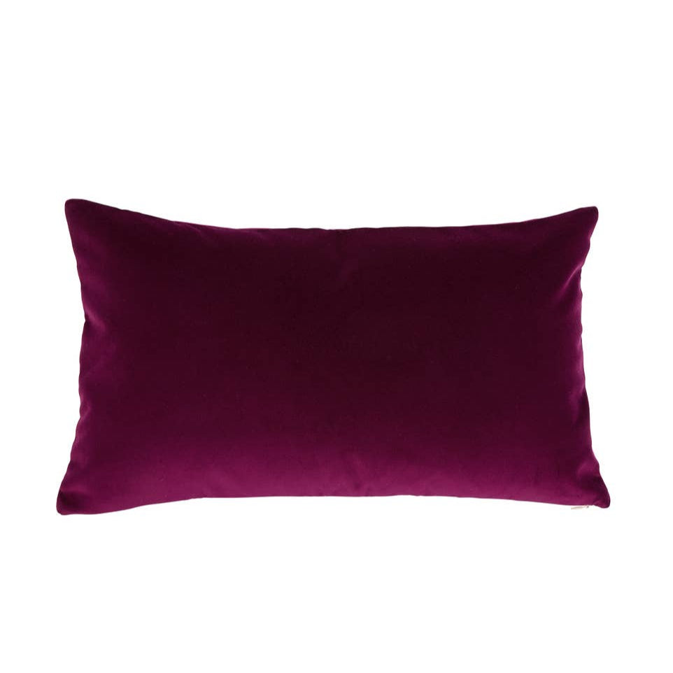 Coussin ARGENTINE, en velours, grenat | Gabrielle Paris