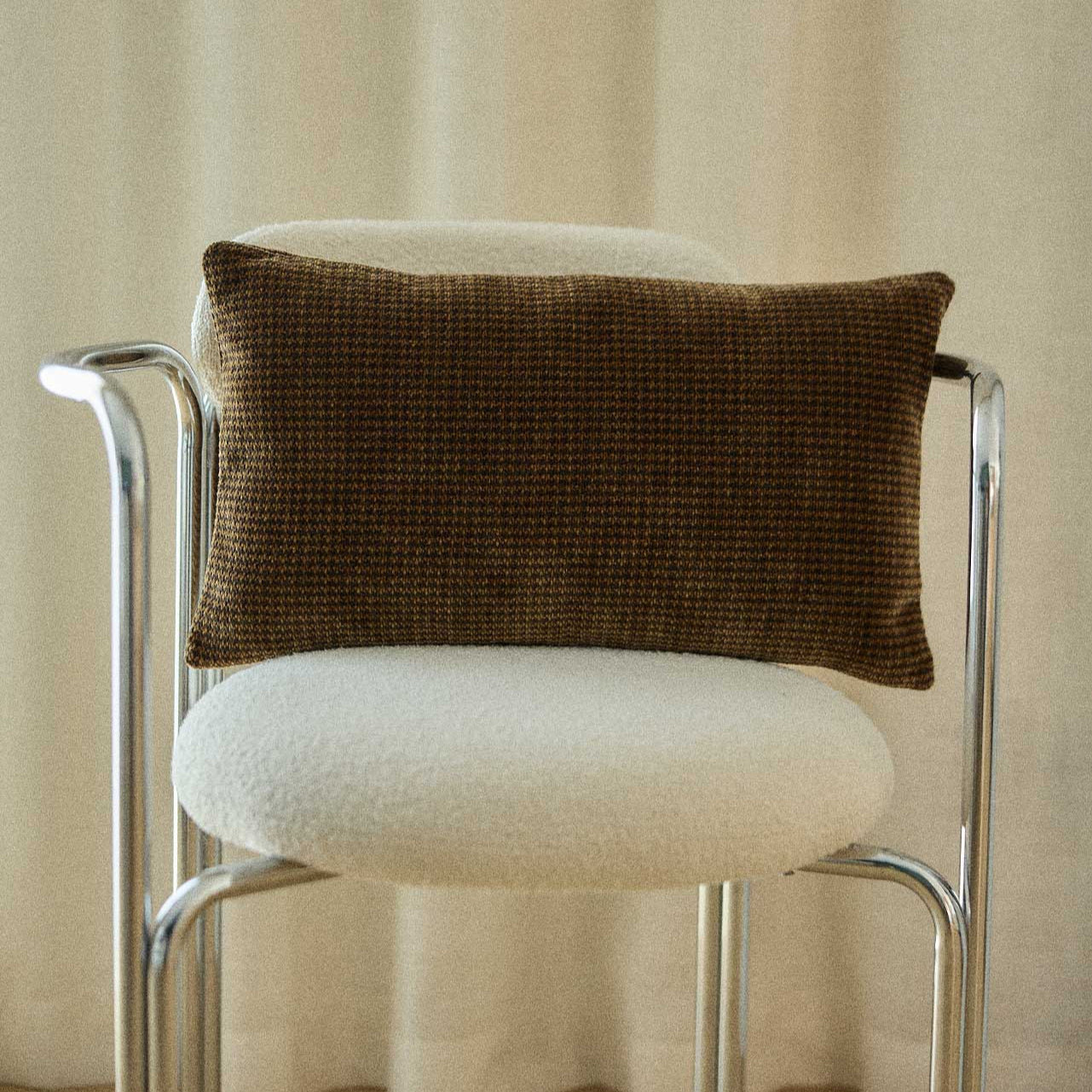 Coussin ARGENTINE - pied de poule café