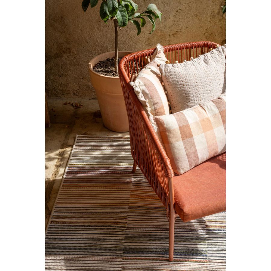 Coussin à carreaux KATE - terracotta