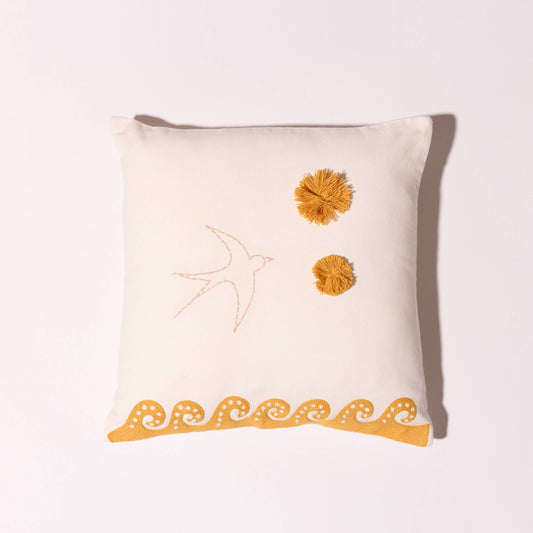 Coussin WAVE - ocre