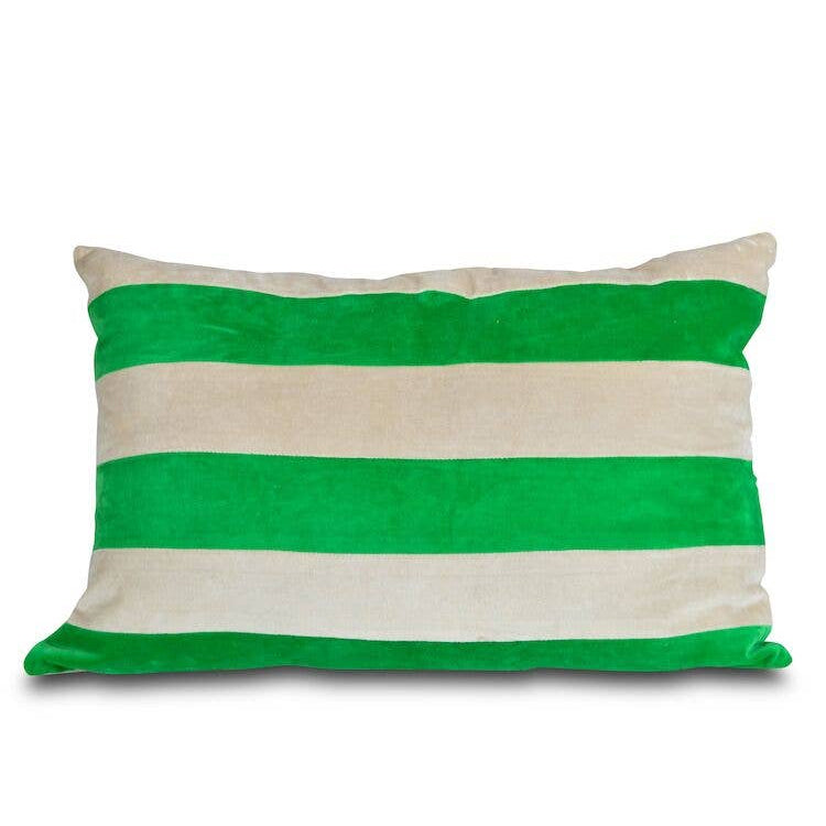 Coussin rayé PATHI vert et beige 40×60 cm – Sagaform AB
