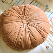 Coussin rond en velours - rose