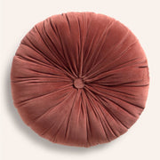 Coussin rond velours couleur terre 40 × 8 cm Velour – Calma House