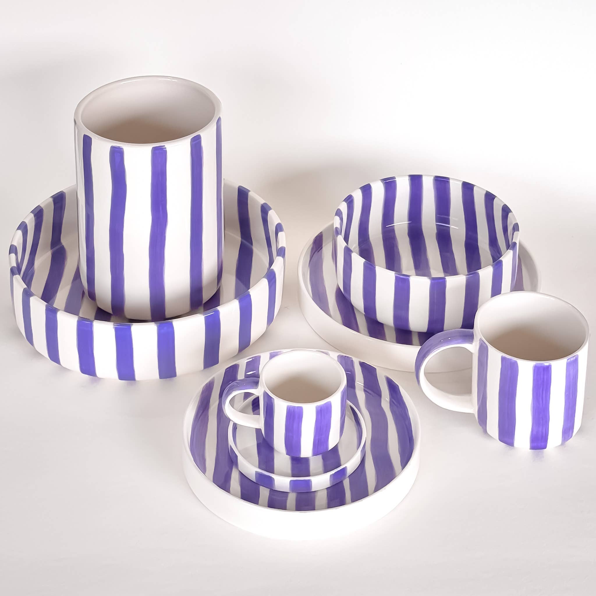 Mug STRIPES - palazzo purple