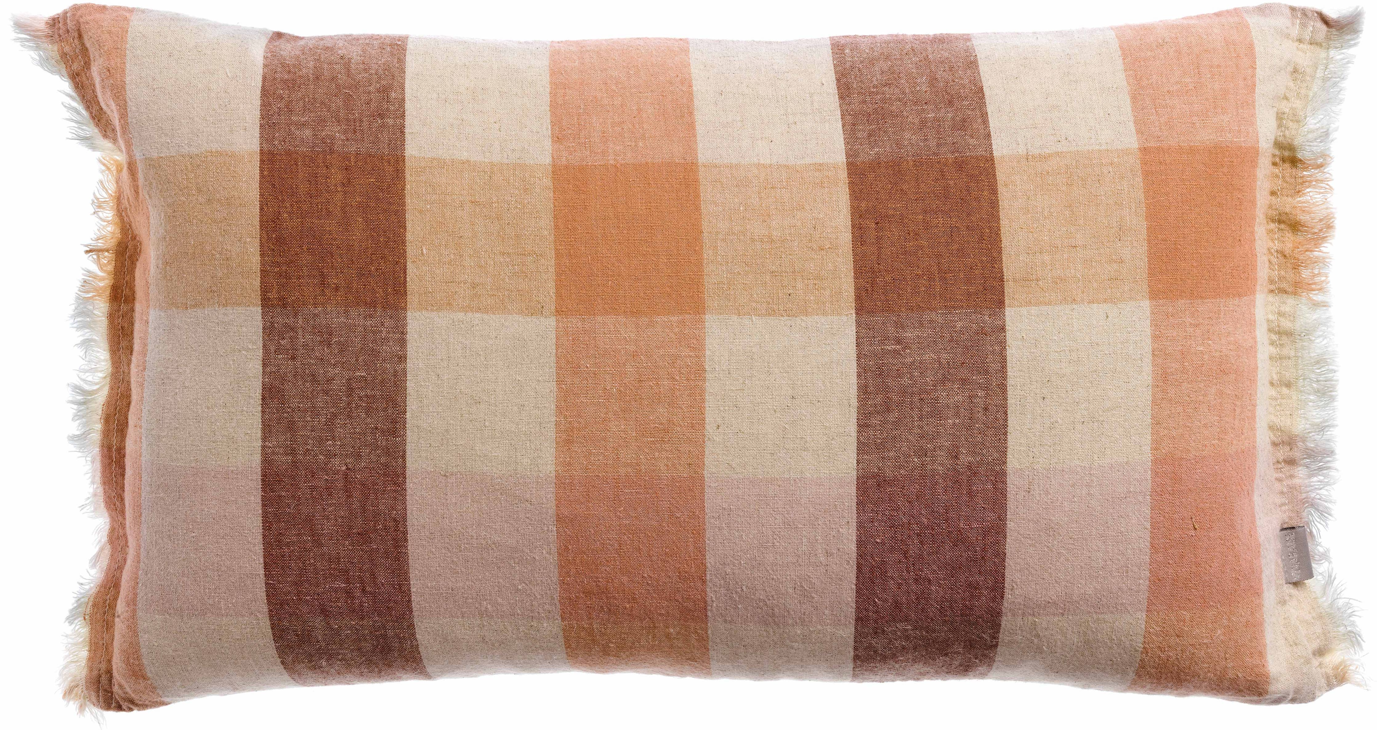 Coussin à carreaux KATE - terracotta