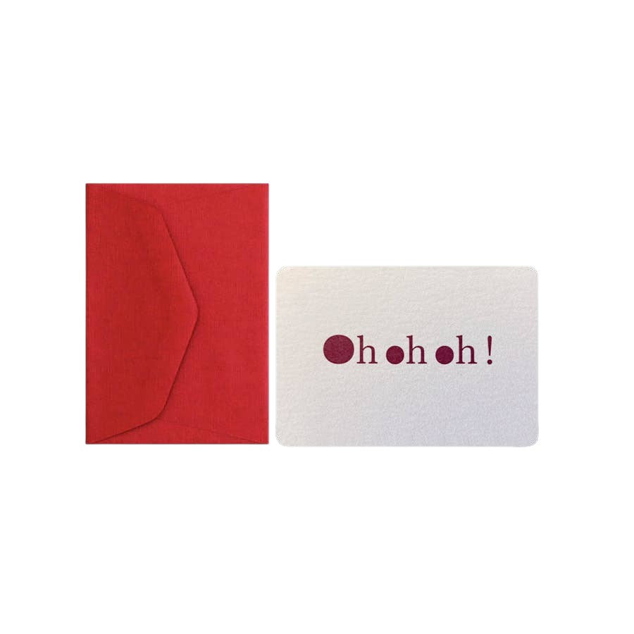 Mini carte et enveloppe - OH OH OH