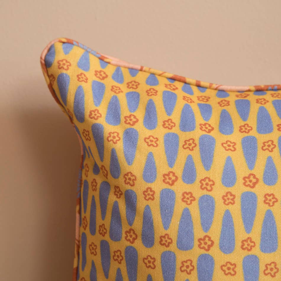 Coussin floral POP orange - 40x60