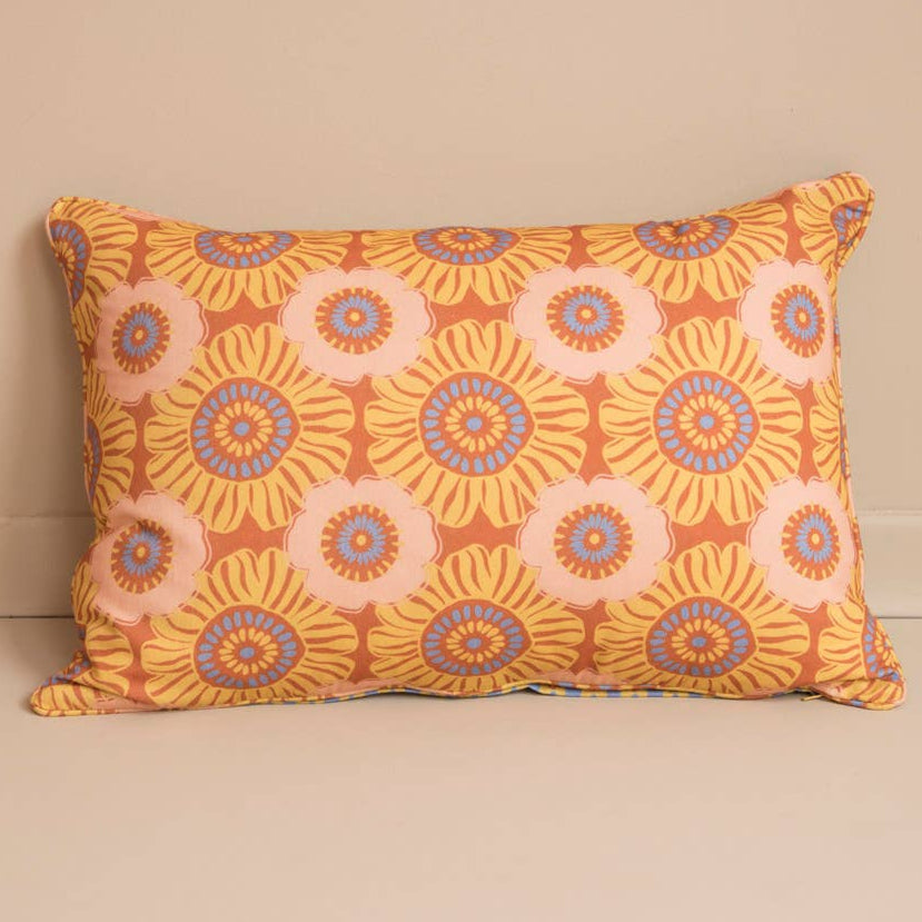 Coussin floral POP orange - 40x60