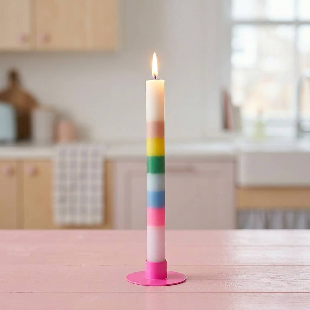 Bougie multicolore MAGIQUE