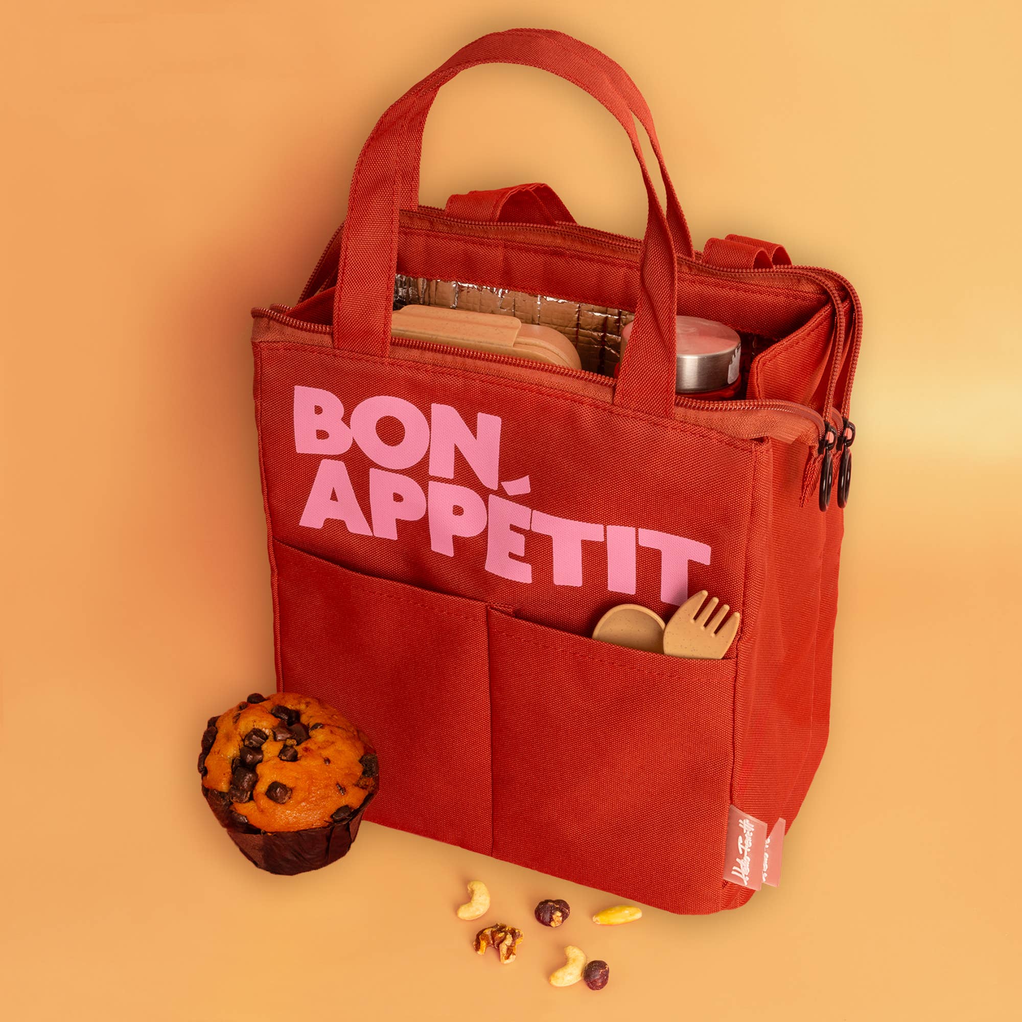 Sac déjeuner isotherme “Bon Appétit” – Burgundy