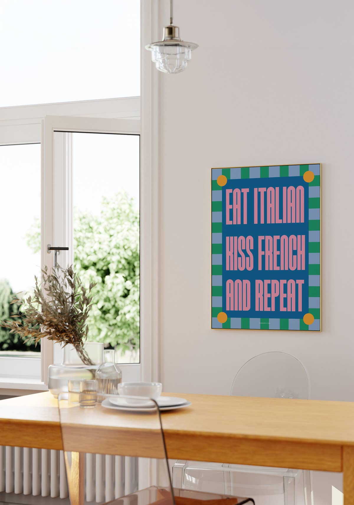 Affiche - Eat Italien, Kiss French
