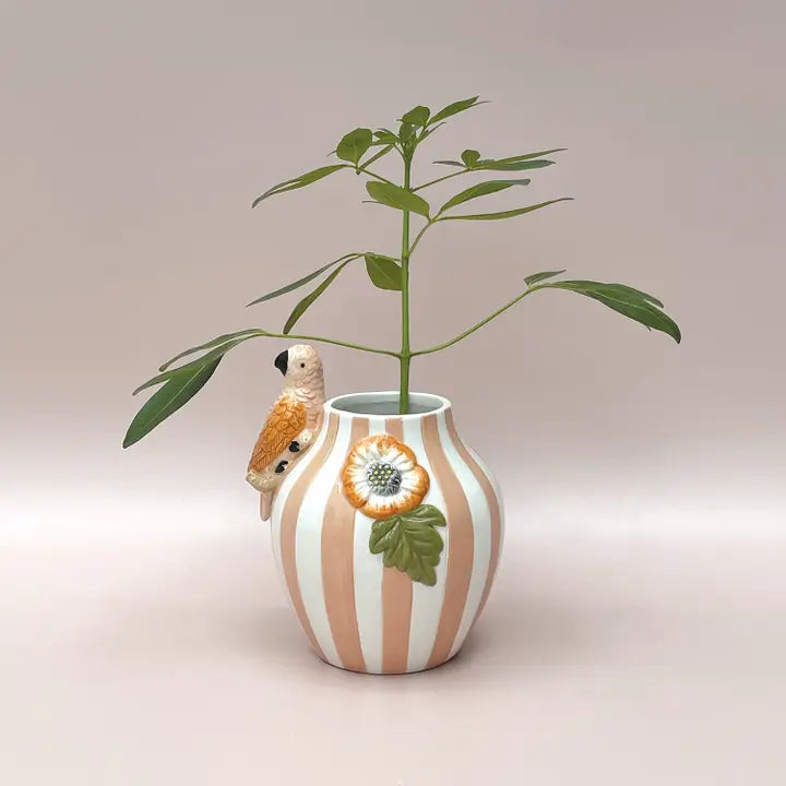 Vase OISEAU rose