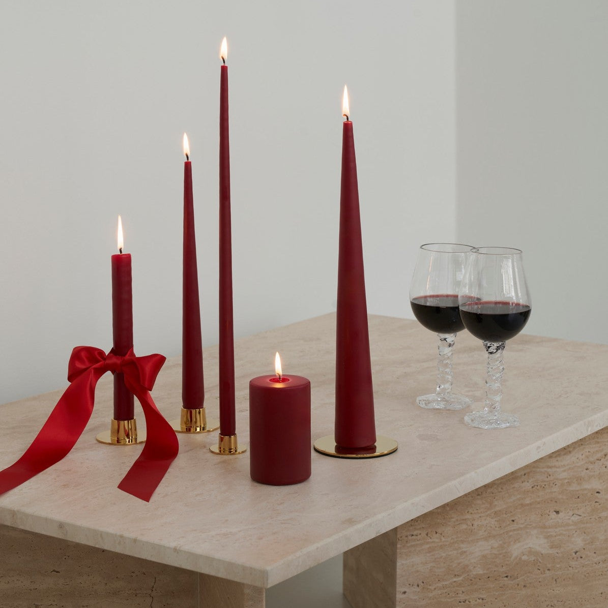 Bougie CONE - 37 cm - N°44 Wine