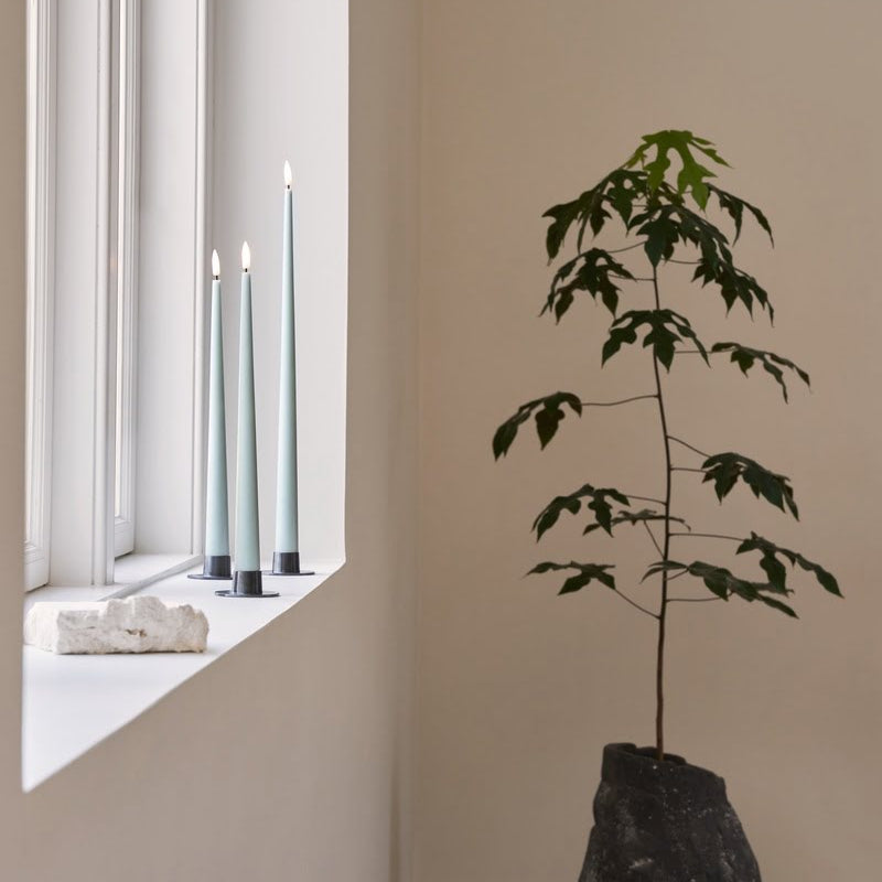 Bougies CONES - 37 cm - N°67 Jade stone