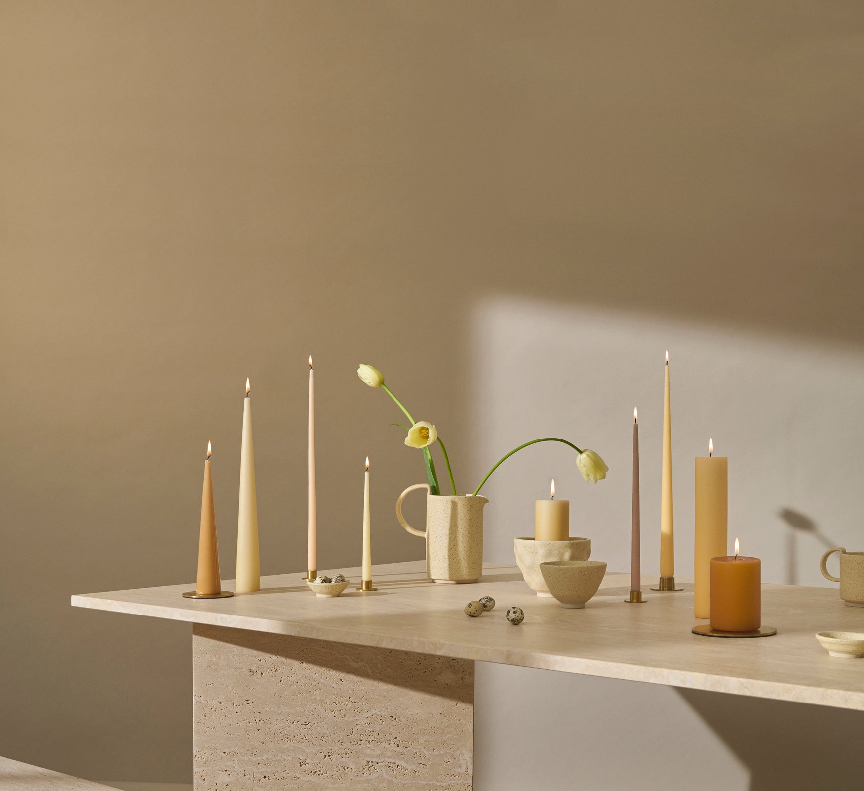 Bougie CONE - 37 cm - N°17 Buttermilk