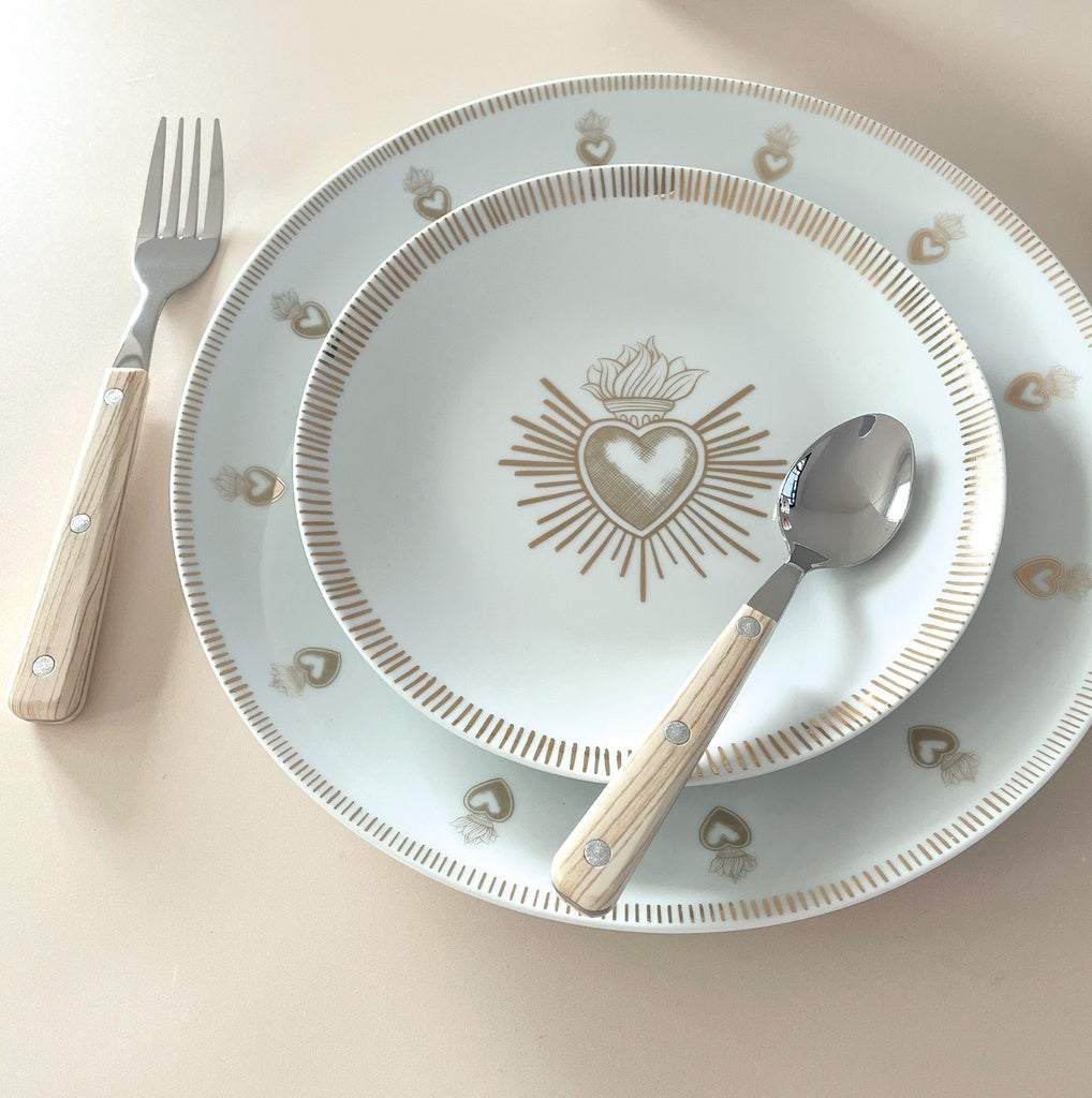 Set de 4 assiettes dessert Ex-Voto - or