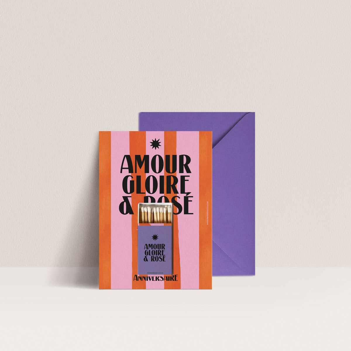 Carte anniversaire - Amour, Gloire et Rosé