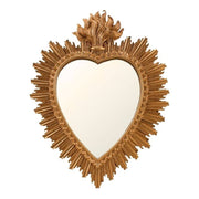 Miroir cœur Ex-voto doré – 39 cm