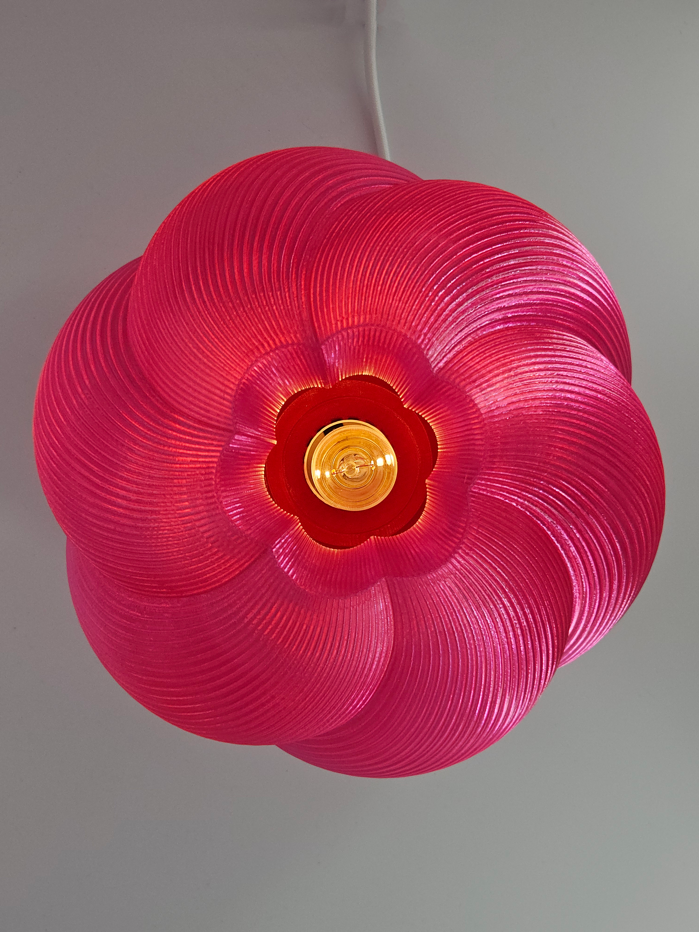 Lampe SHELL - rouge framboise