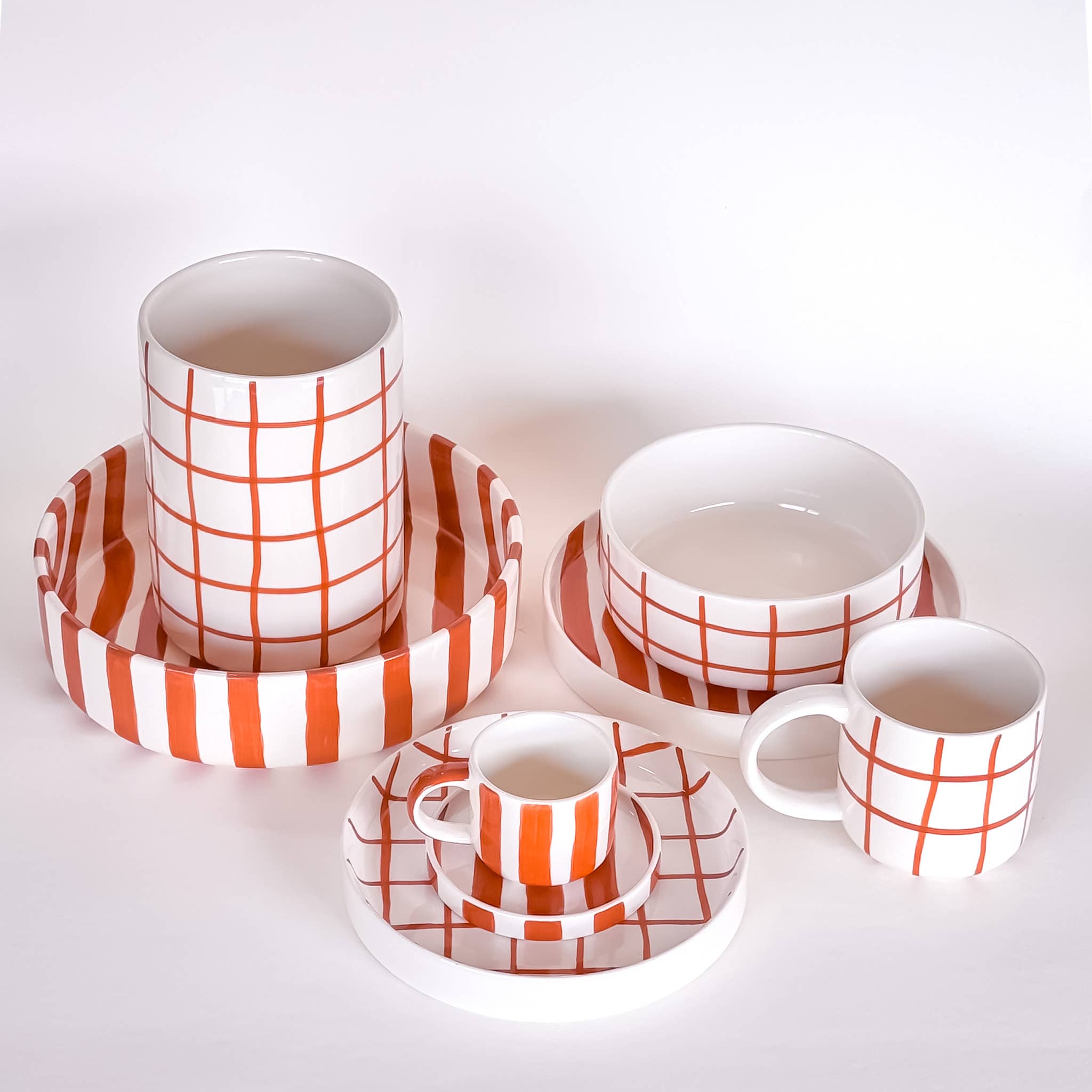 Mug STRIPES - cotto orange