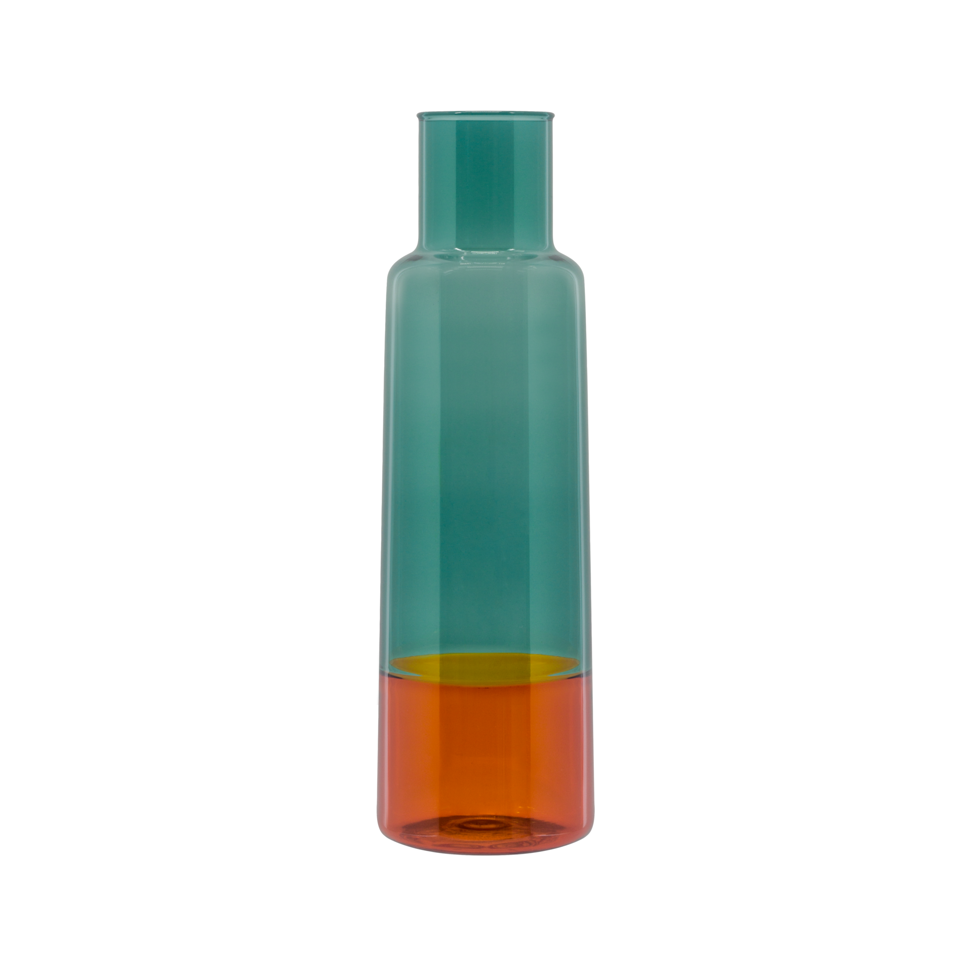 Carafe en verre OCEAN - bleu & orange