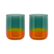 Set de 2 verres OCEAN - bleu & orange