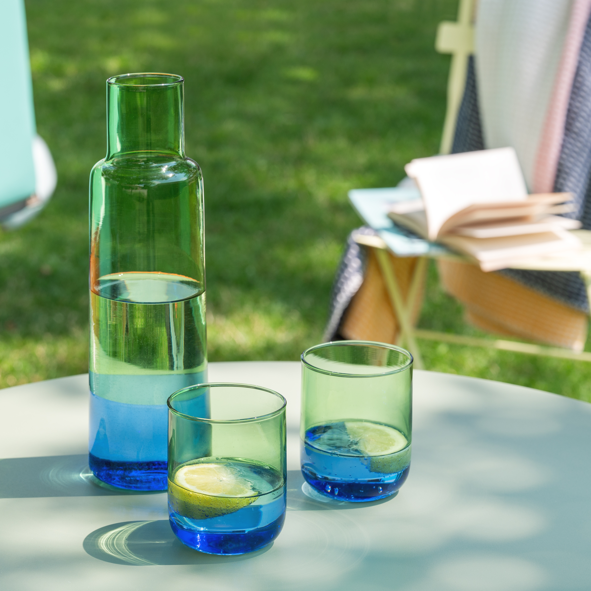 Set de 2 bols OCEAN - bleu & vert