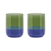 Set de 2 verres OCEAN - bleu & vert
